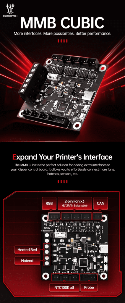 Mmb Interface BTT MMB Cubic V1.0 Mainboard Expansion Board - DConqueror3D